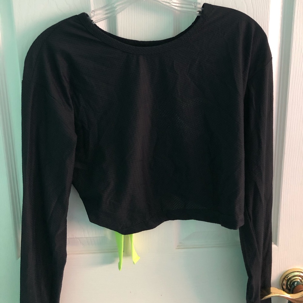 Five Dancewear Black & Lime Green Longsleeve